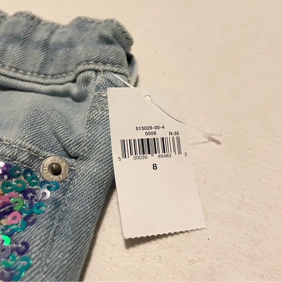 Gap Kids Sequin Super Skinny Ankle Jeans with Stretch Size 8 - Picture 5 of 16